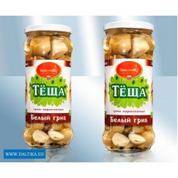 Грибы маринованные, белые с чесночком, 580мл